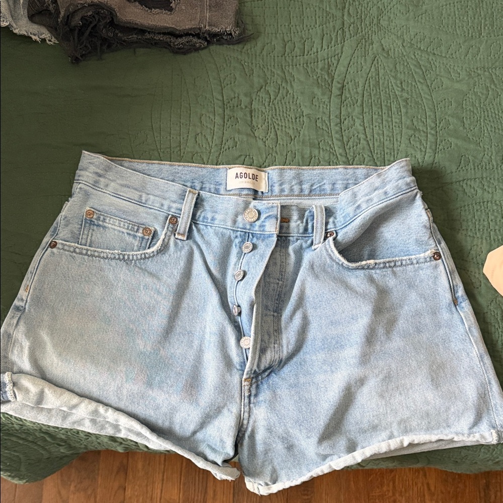 Agolde Women's Sky Blue Jean Shorts
